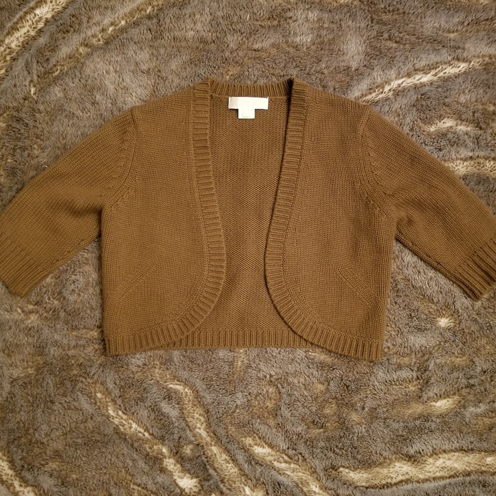 Michael Kors Italian Cashmere Shrug, Thick Knit - Gem